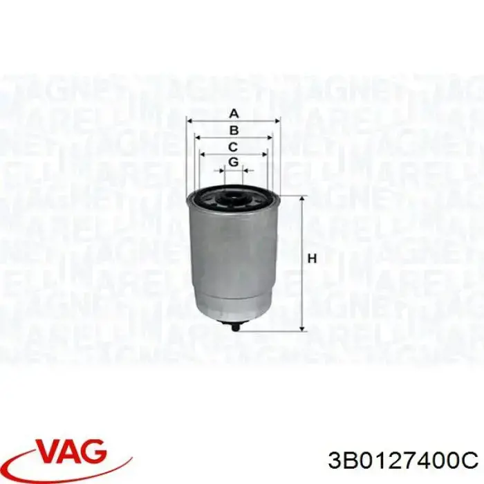 Корпус паливного фільтра VAG 3B0127400C ціна, від 5.55 USD