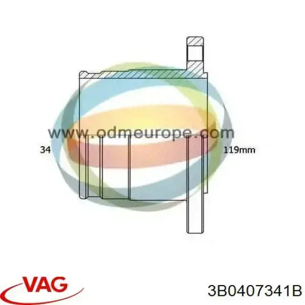 ШРУС внутрішній, передній 3B0407341B VAG