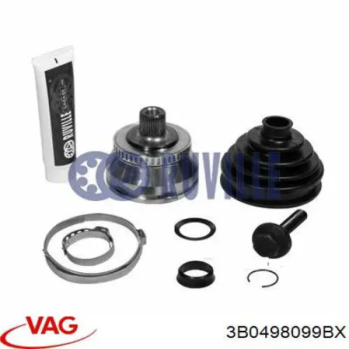 Купити 3B0498099BX VAG Шарнір приводу зовнішній