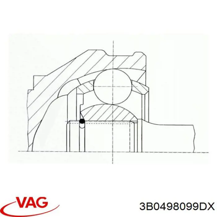 Купити 3B0498099DX VAG Шарнір приводу зовнішній