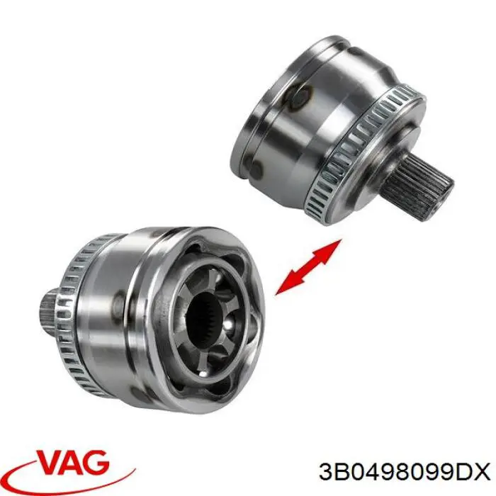 ШРУС зовнішній передній 3B0498099DX VAG
