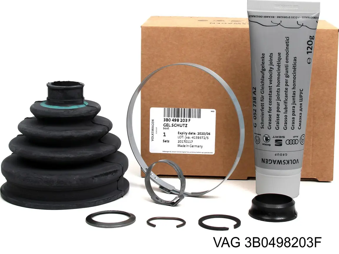 Пильник ШРУСа зовнішній 3B0498203F VAG