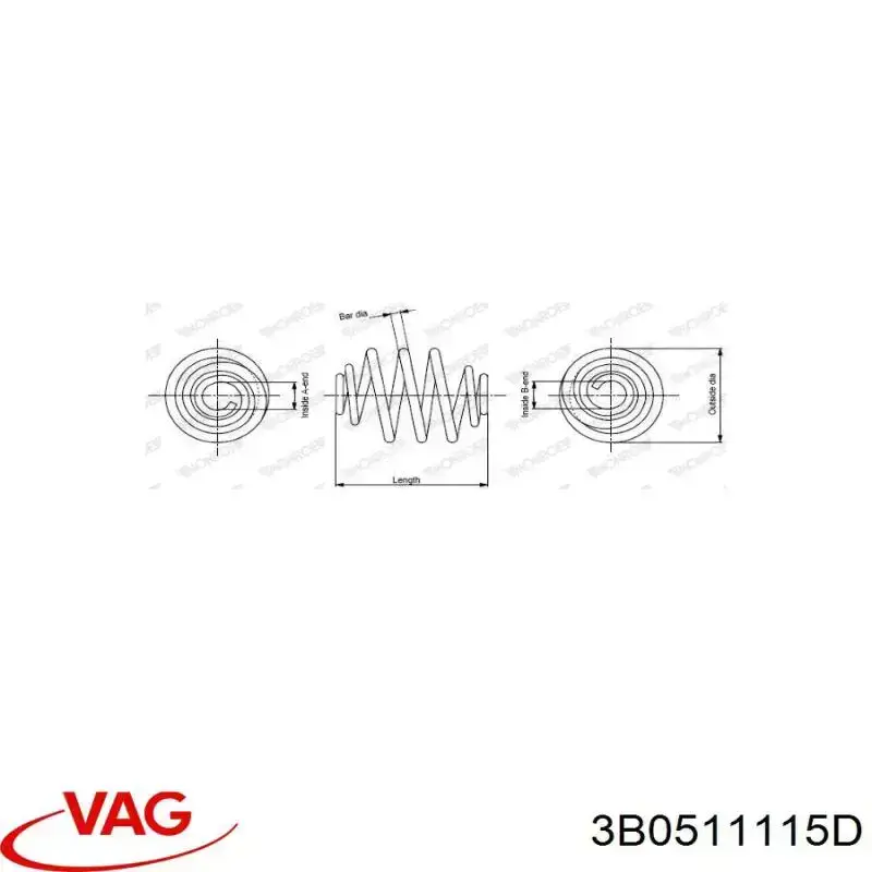 Задні пружини 3B0511115D VAG