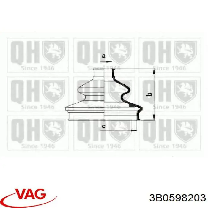 Купити 3B0598203 VAG Пильник ШРКШ зовнішній, задньої півосі