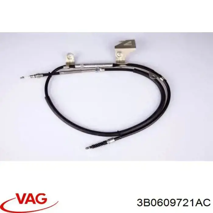 Трос ручного гальма задній, лівий 3B0609721AC VAG