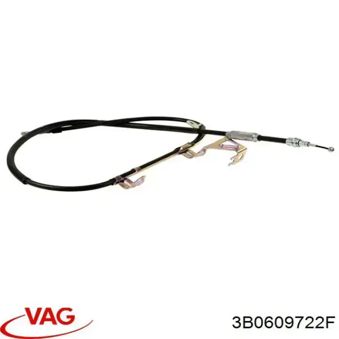 Трос ручника задній правий VAG 3B0609722F
