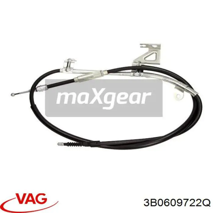 Трос стоянкового гальма задній правий VAG 3B0609722Q ціна, від 21.05 USD