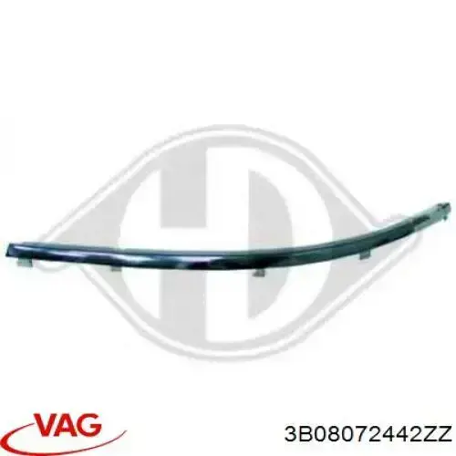 Купити 3B08072442ZZ VAG Молдинг переднього бампера, правий