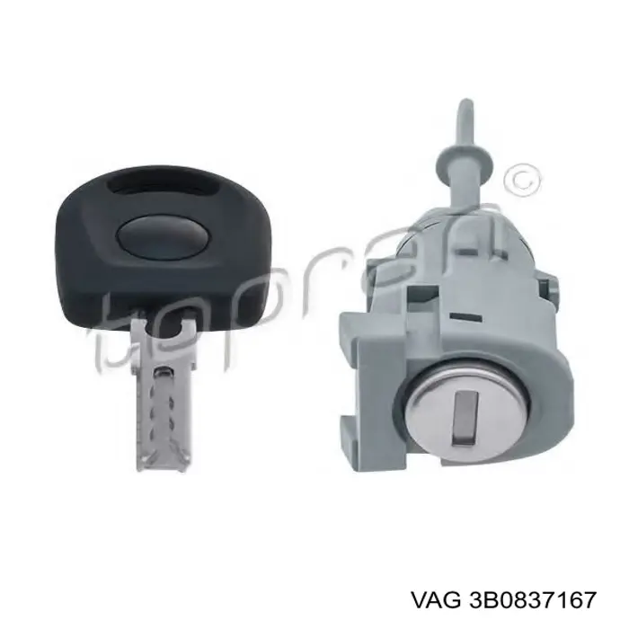 Лічинка замка водійських дверей VAG 3B0837167 ціна, від 15.92 USD