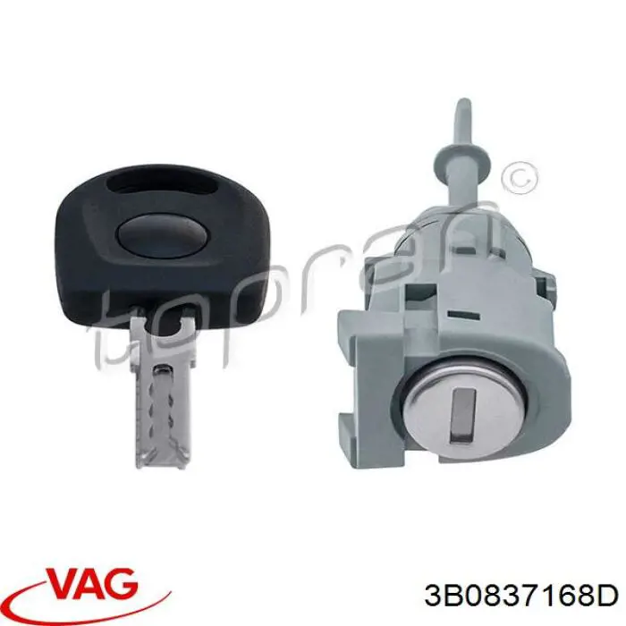 Личинка замка дверей передньої, правої VAG 3B0837168D ціна, від 12.19 USD