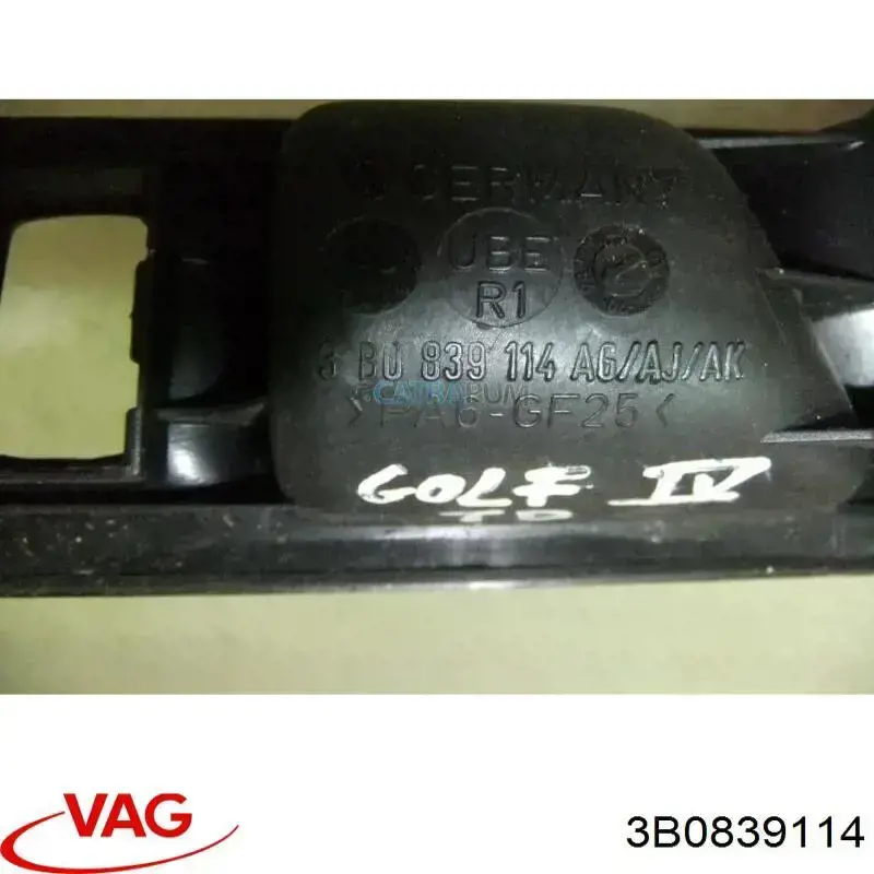 Ручка задньої двері внутрішня права 3B0839114 VAG