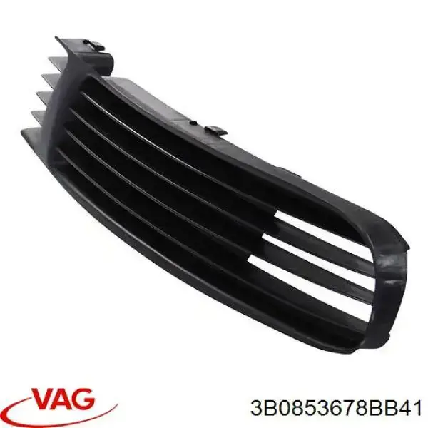 Решітка переднього бампера, права 3B0853678BB41 VAG