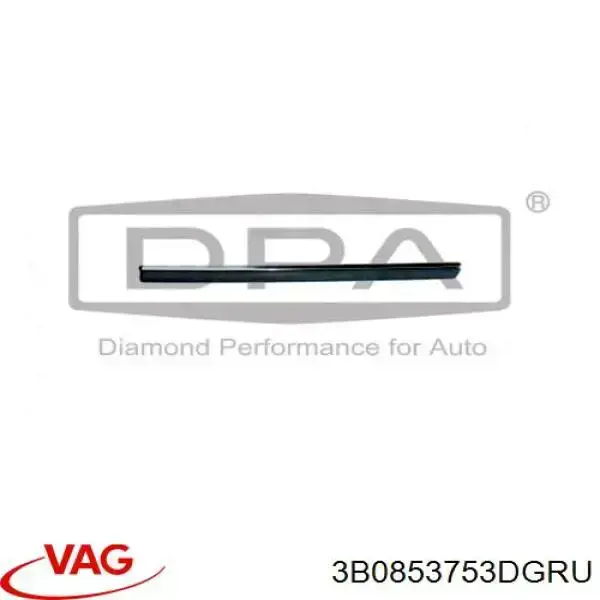 Молдинг задніх лівих дверей, верхній VAG 3B0853753D ціна, від 25.34 USD