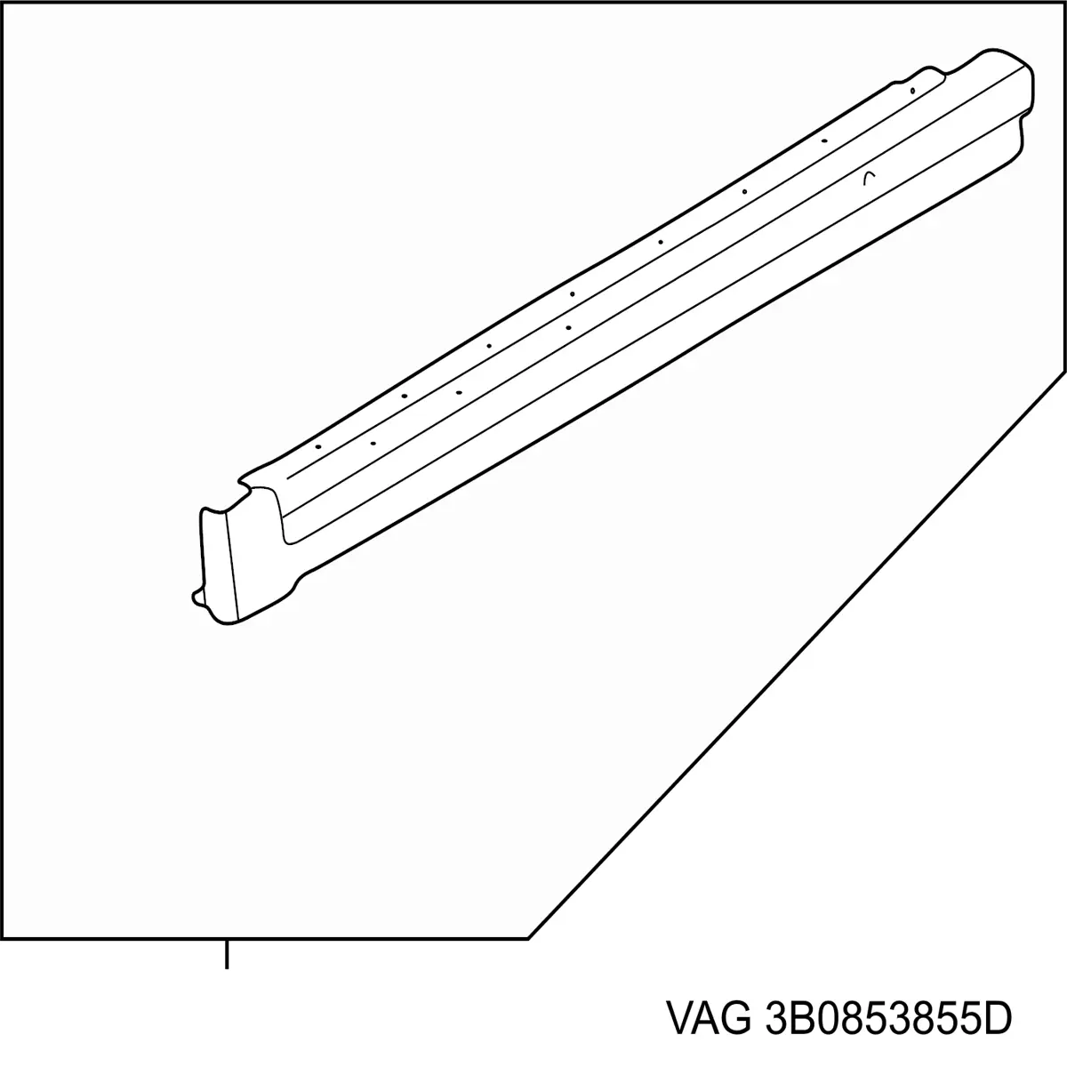 Купити 3B0853855C VAG Накладка зовнішня (молдинг) порога, лівий