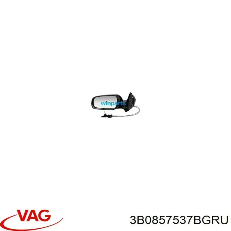 3B0857537BGRU VAG Накладка водійського дзеркала