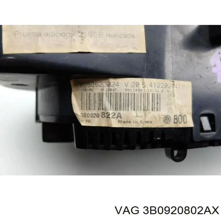 3B0920802AX VAG Щиток приладів додатковий