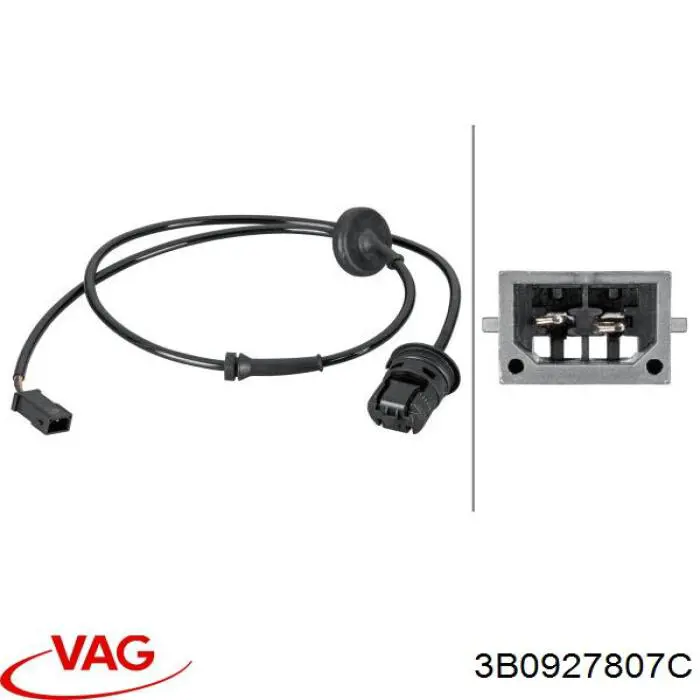 Датчик АБС (ABS) задній VAG 3B0927807C ціна, від 13.82 USD