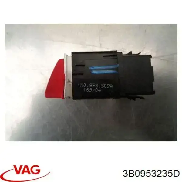 Кнопка включення аварійної сигналізації VAG 3B0953235D ціна, від 10.41 USD