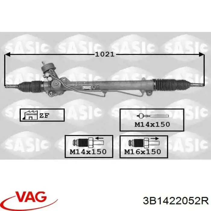 3B1422052R VAG Рейковий рульовий механізм