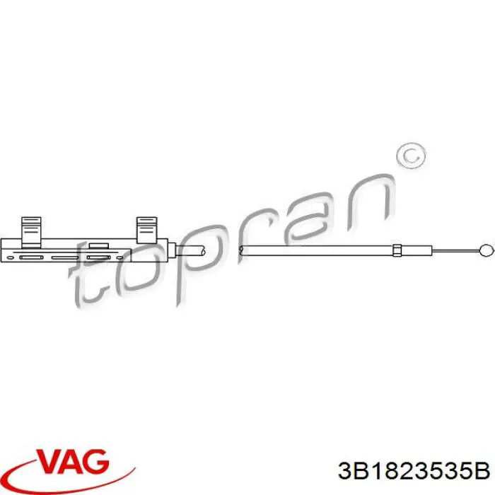 Трос відкриття капота, задній VAG 3B1823535B ціна, від 7.05 USD