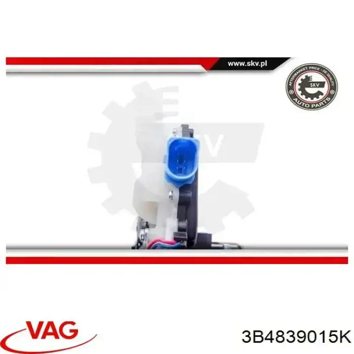 Замок задньої двері, лівої 3B4839015K VAG