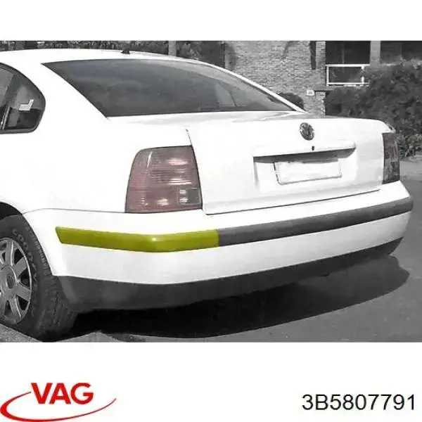 Купити 3B5807791 VAG Молдинг заднього бампера, лівий