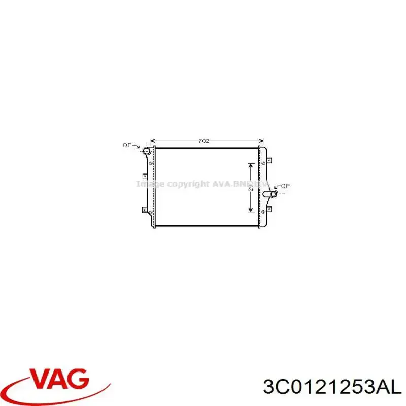 Радіатор 3C0121253AL VAG