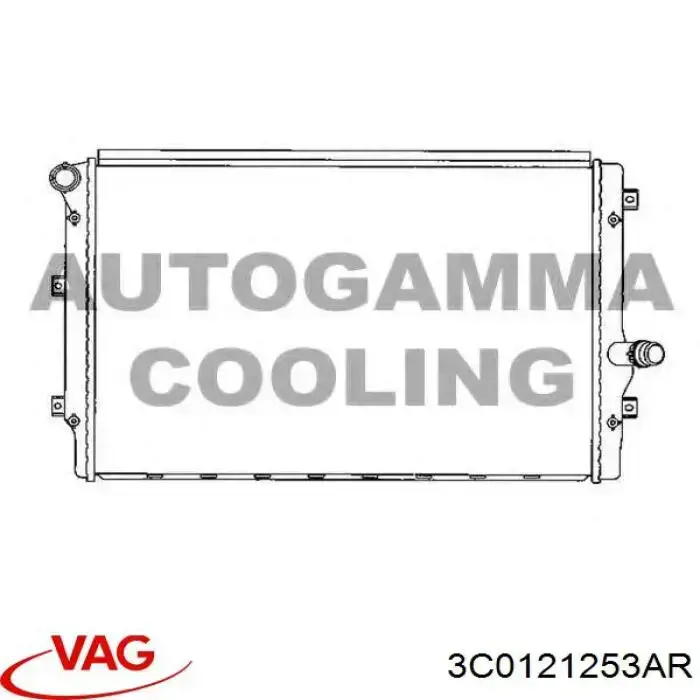 Купити 3C0121253AR VAG Радіатор двигуна