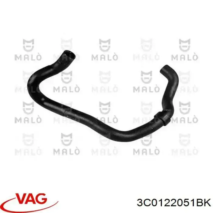 Шланг/патрубок радіатора охолодження, нижній 3C0122051BK VAG