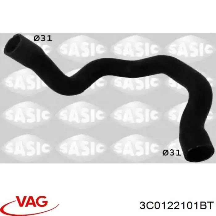 Купити 3C0122101BT VAG Шланг/патрубок радіатора охолодження, верхній