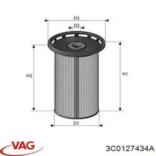 Фільтр паливний VAG 3C0127434A