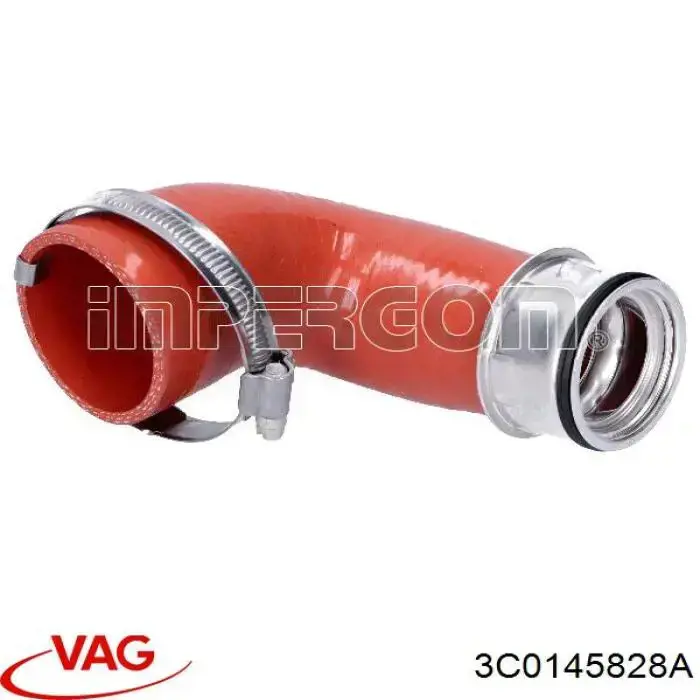 Патрубок повітряний, вихід з турбіни (наддув) 3C0145828A VAG