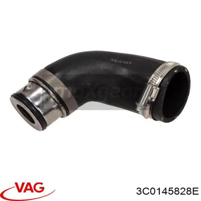 Патрубок повітряний, вихід з турбіни (наддув) 3C0145828E VAG
