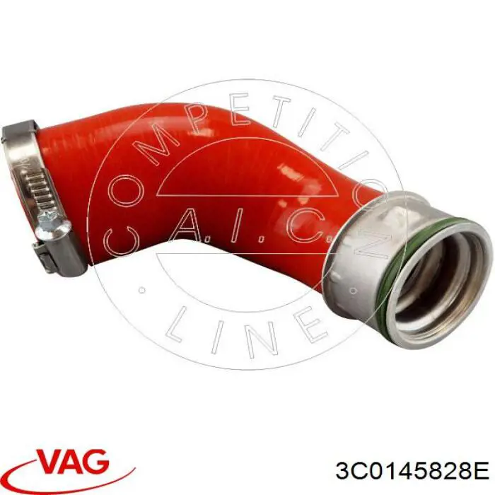 Патрубок повітряний, вихід з турбіни (наддув) VAG 3C0145828E