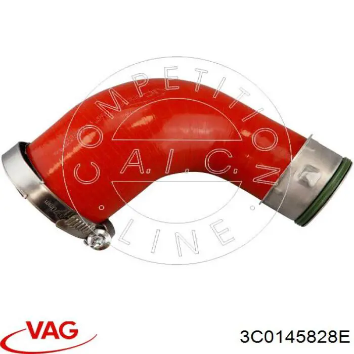 3C0145828E VAG Патрубок повітряний, вихід з турбіни (наддув)