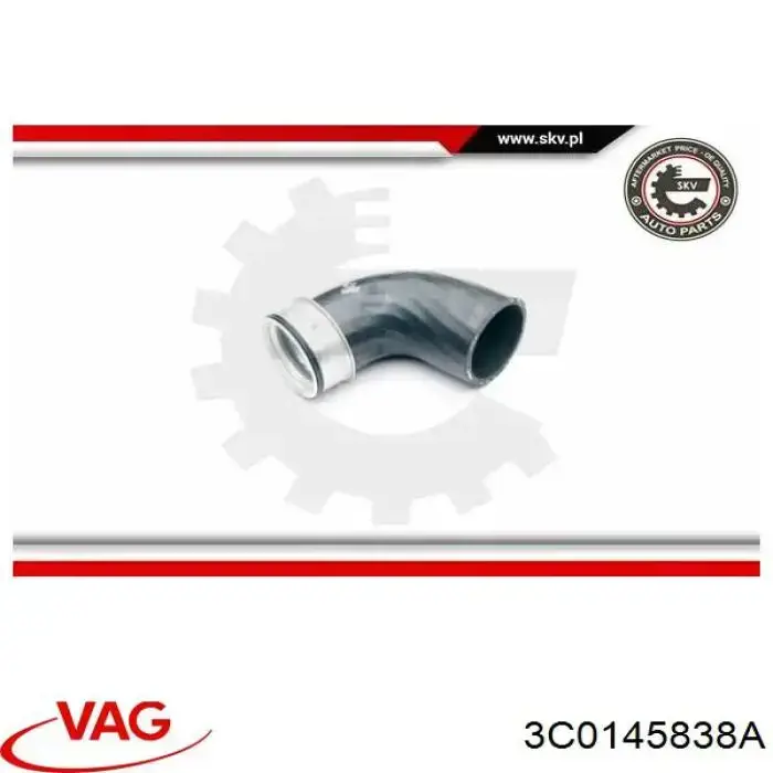 Шланг/патрубок интеркуллера VAG 3C0145838A ціна, від 18.86 USD