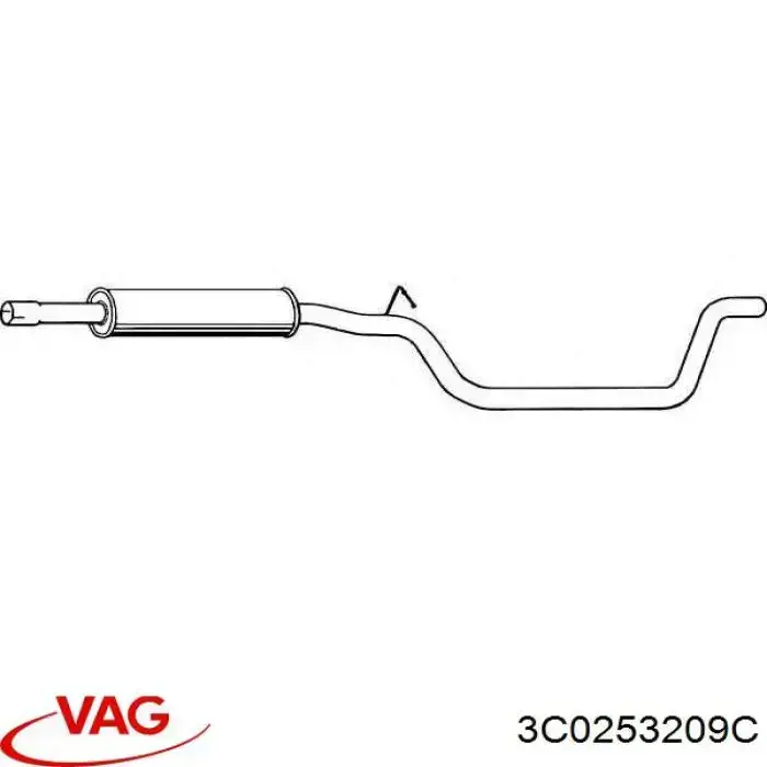 Купити 3C0253209C VAG Глушник, передня частина