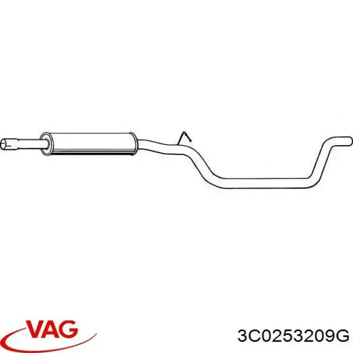 Купити 3C0253209G VAG Глушник, передня частина