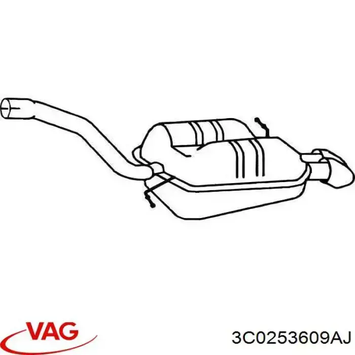 Купити 3C0253609AJ VAG Вихлоп