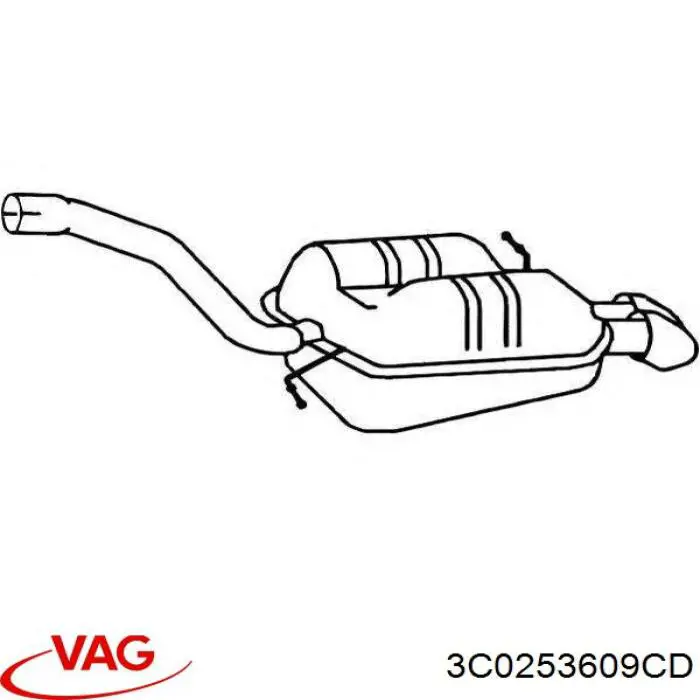 Купити 3C0253609CD VAG Вихлоп