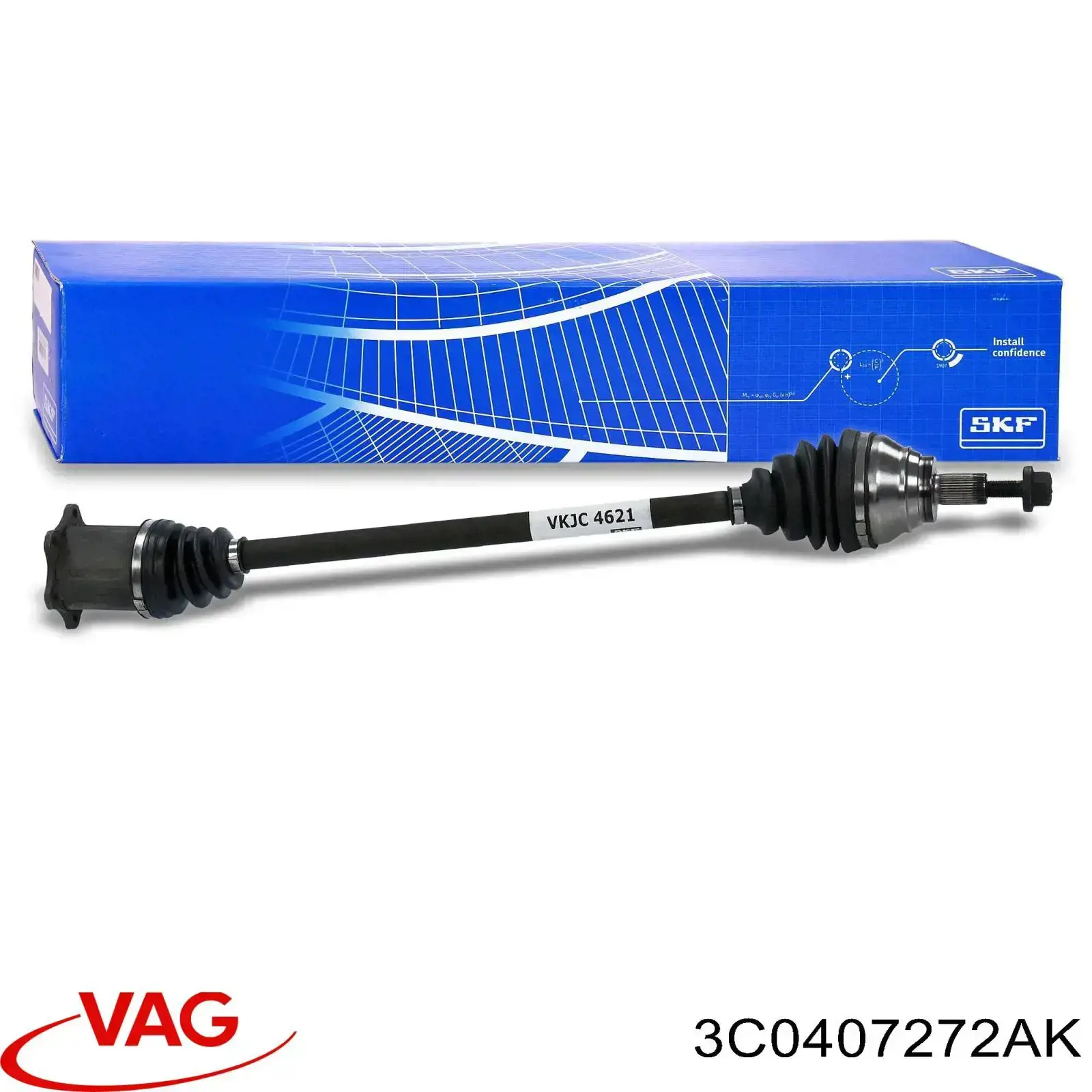 Піввісь передня, права VAG 3C0407272AK ціна, від 76.41 USD