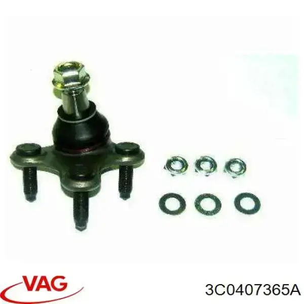 Кульова опора, нижня, ліва 3C0407365A VAG