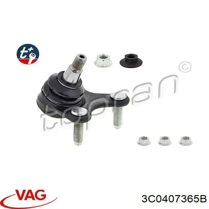 Кульова опора, нижня, ліва VAG 3C0407365B ціна, від 14.11 USD