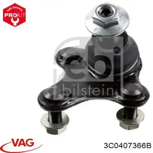 Кульова опора, нижня, права VAG 3C0407366B