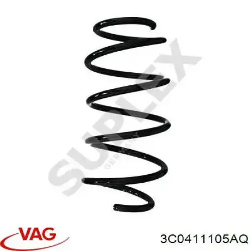 Пружина передня VAG 3C0411105AQ ціна, від 41.62 USD