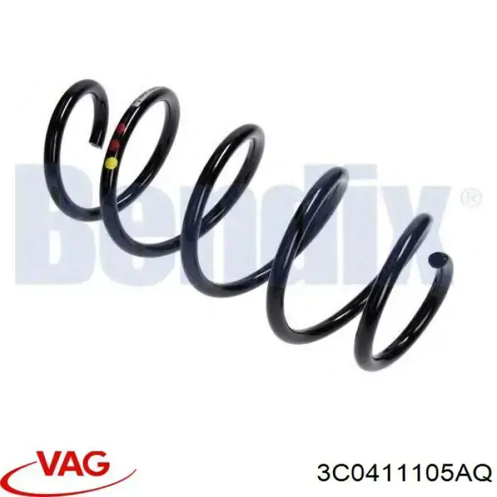 Купити 3C0411105AQ VAG Гвинтова пружина підвіска