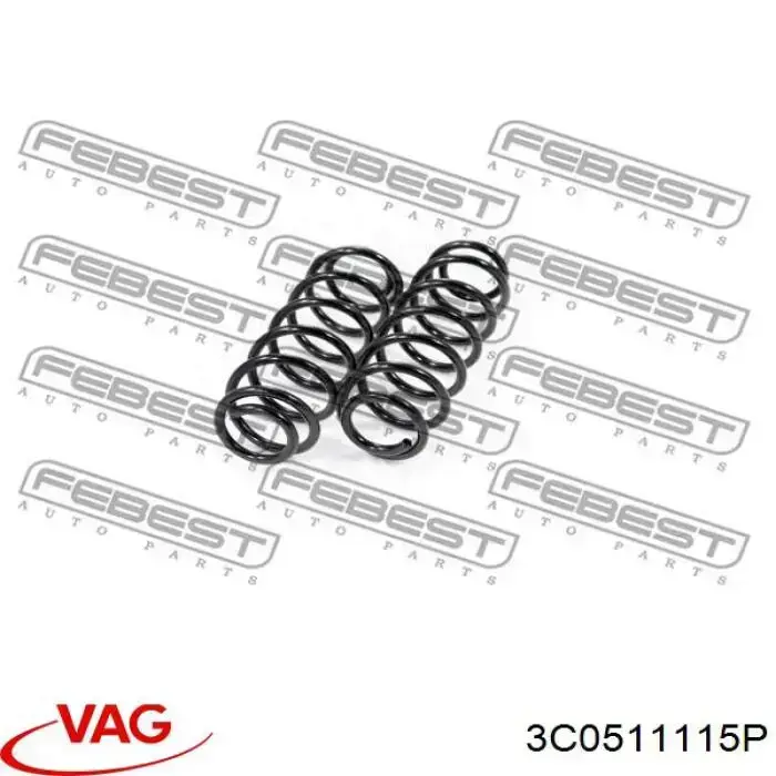Пружина задня VAG 3C0511115P ціна, від 21.17 USD