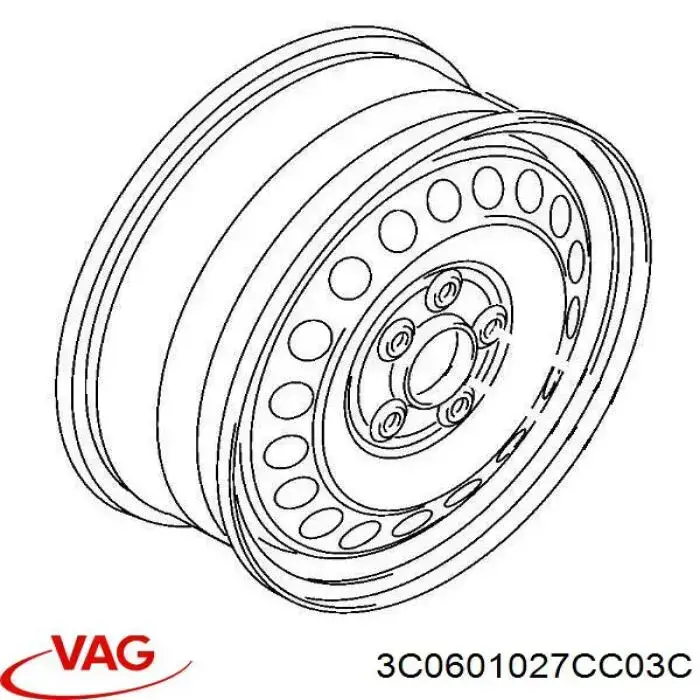 Диск колесний VAG 3C0601027CC03C ціна, від 35.55 USD