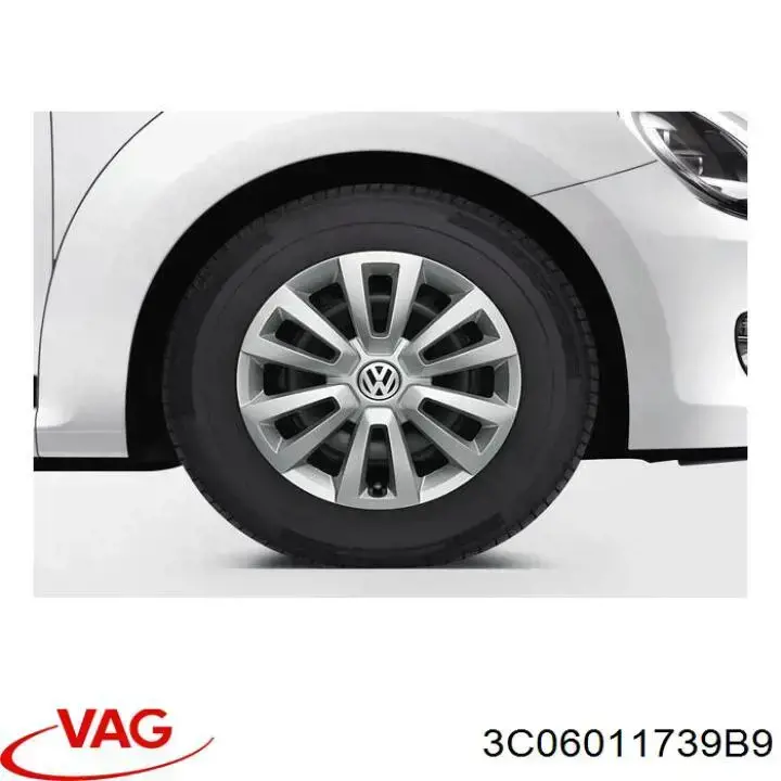 Купити 3C06011739B9 VAG Ковпачок гайки колеса