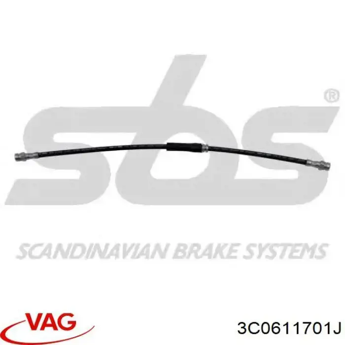 Шланг гальмівний передній VAG 3C0611701J ціна, від 8.85 USD